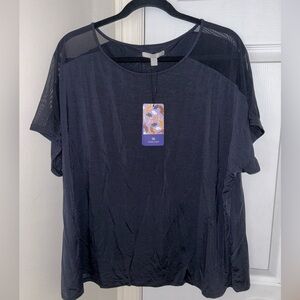 Honeylove BlissWear Black Short Sleeve Top